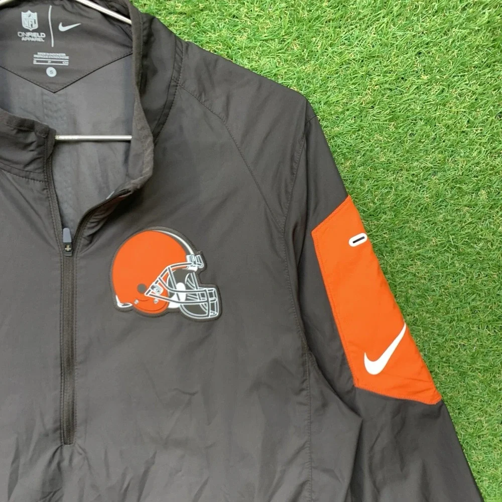 Cleveland Browns Nike Jacket Mens Small 1/2 Zip On-Field Dri Fit NFL Football